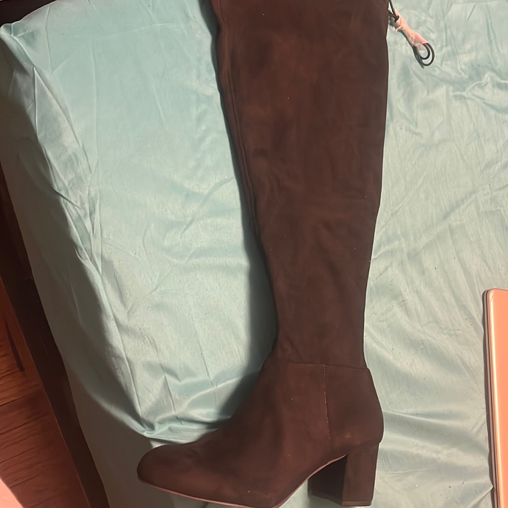 Brand new torrid knee high black suede boots